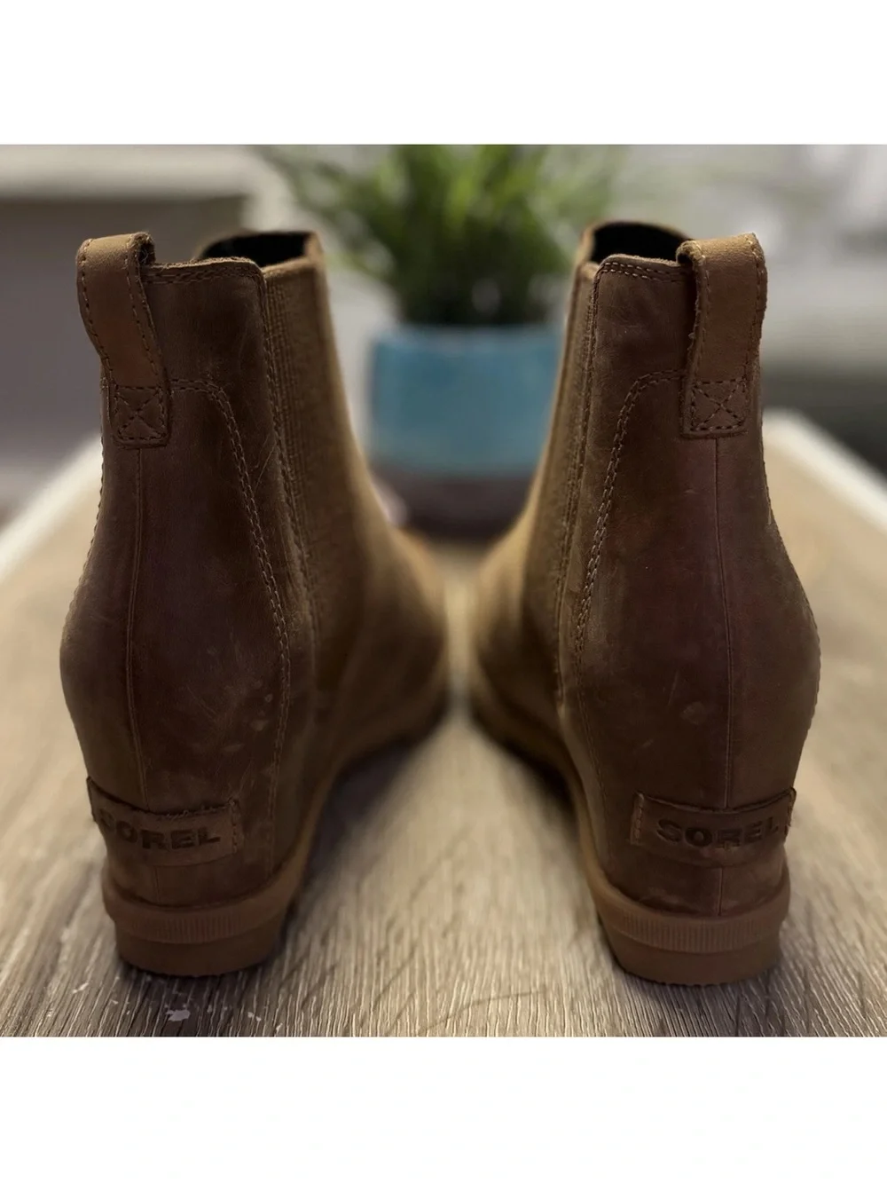 Sorel Women's Joan Rhapsody Chelsea Wedge Boots Size 8